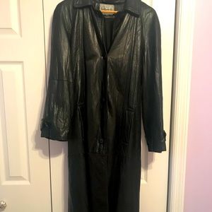 bagatelle Black Long Leather Coat
